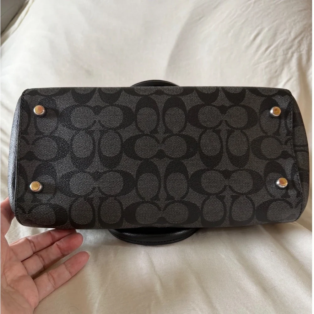 Coach Black and Charcoal Signature Satchel